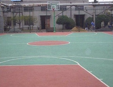 丙烯酸硬地藍球場地坪